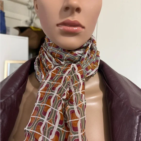 Stylish Multicolor Patterned Scarf - Picture 3 of 4